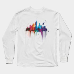 Colorful New York City Long Sleeve T-Shirt